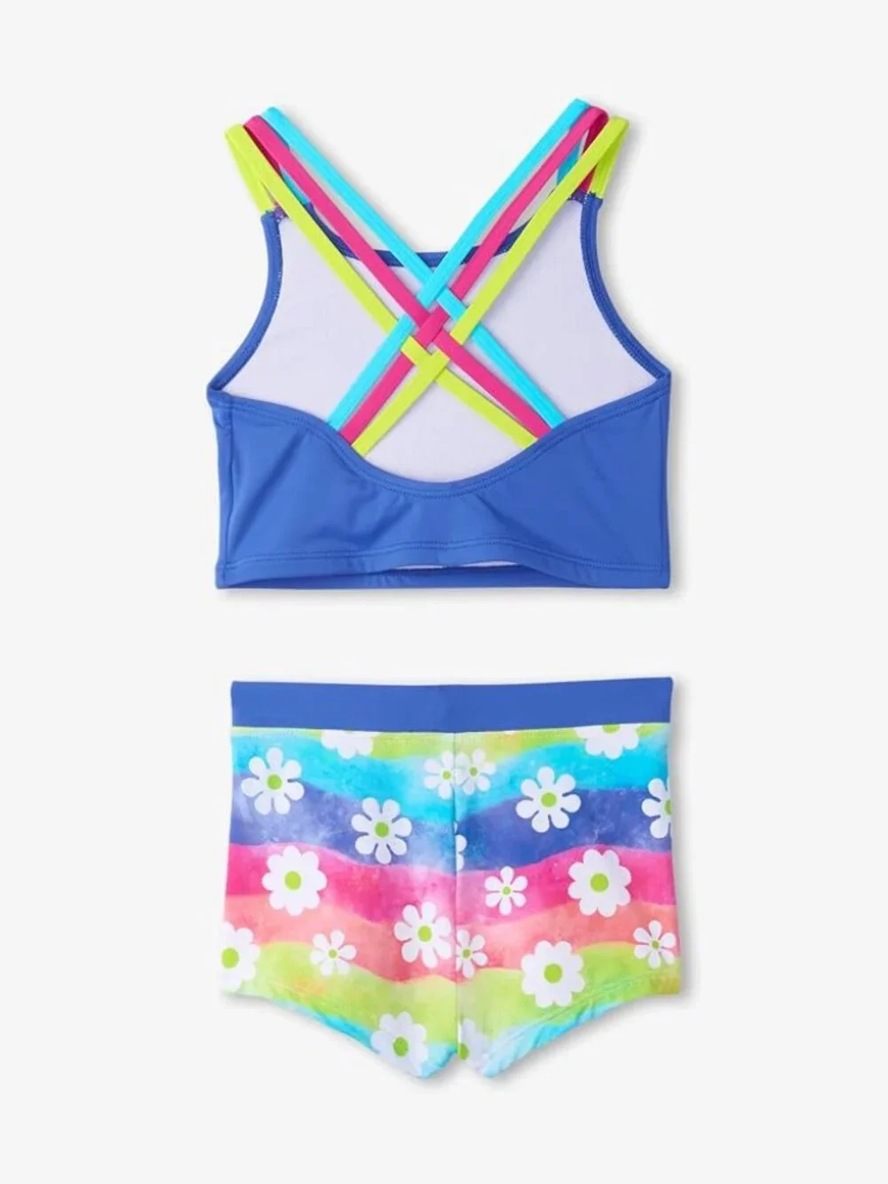 Hatley Girls Swimsuit Set Rainbow Flower Size 2 NWT